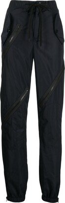 Multi-Zip Drawstring-Waist Trousers