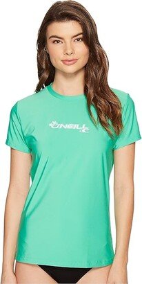 Basic Skins S/S Rash Tee (Seaglass) Women's Swimwear