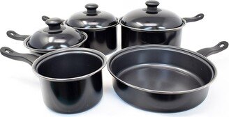 Cermalon Pan Set Pot Cooking 5 Piece Carbon Steel