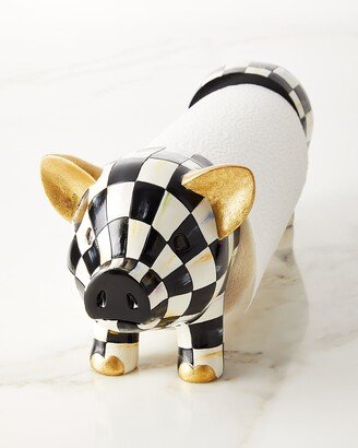 Courtly Check Pig Paper Towel Holder