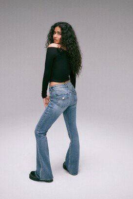 Low Rise Flare Jean - Ira Blue