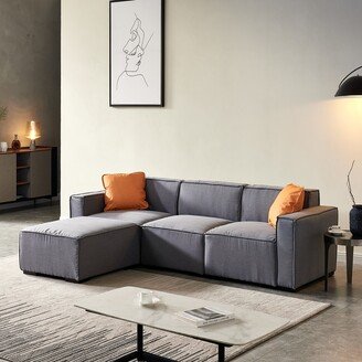 EDWINRAY 102 Modular Sectional Sofa, L Shape Upholstered Couch Sofa