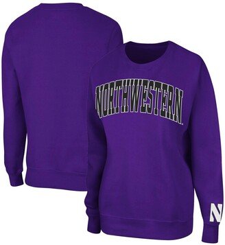 Women's Purple Northwestern Wildcats Campanile Pullover Sweatshirt