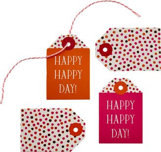 Gartner Studios Birthday Dots Tags Pink & Orange Pkg/24