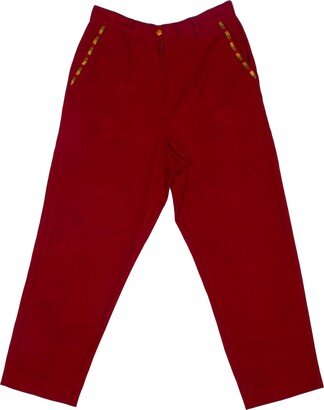 Sugar Cream Vintage Vintage Wine Red High Waisted Straight Trousers