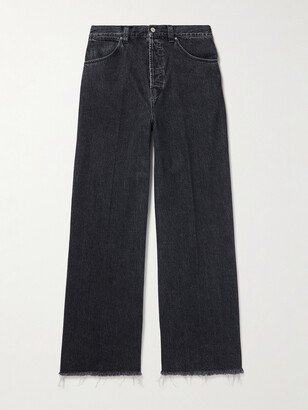 Straight-Leg Frayed Jeans