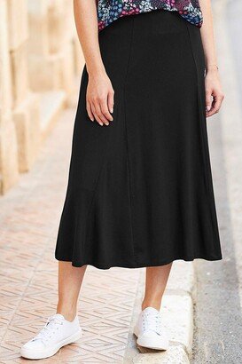 Jamie Panelled Jersey Pull-On Midi Skirt