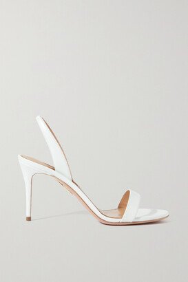 So Nude 85 Leather Slingback Sandals - White