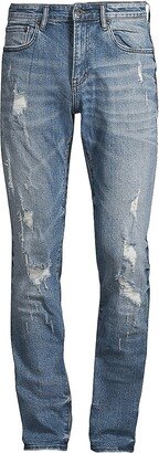 Le Sabre Stretch The Five Distressed Slim-Fit Jeans