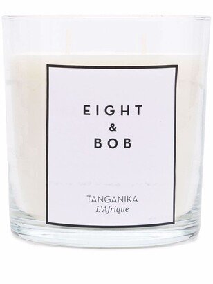Tanganika wax candle with holder