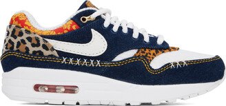 Navy & White Air Max 1 Premium Sneakers