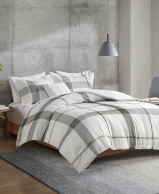 Union Square Plaid Jacquard Duvet Cover Sets