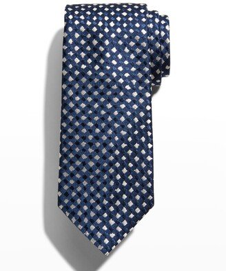 Men's Two-Tone Micro Squares Silk tie