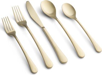 Xyla Champagne Satin Flatware Set, 20 Piece