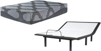 12 Inch Ashley Hybrid Black/Gray 2-Piece Queen Mattress Package