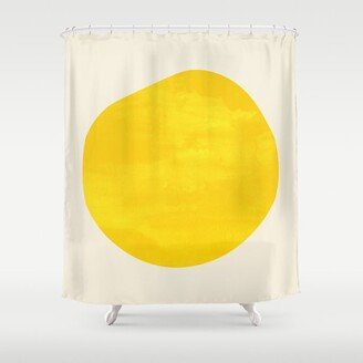 circle — yellow Shower Curtain