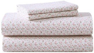 Evie Cotton Flannel 4-Pc. Sheet Set, King