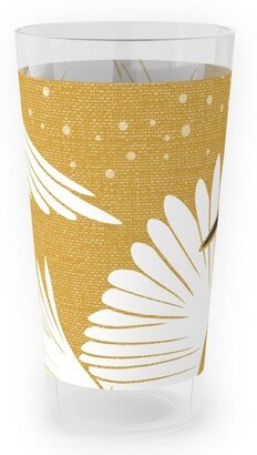 Outdoor Pint Glasses: Soaring Wings Cranes Outdoor Pint Glass, Yellow