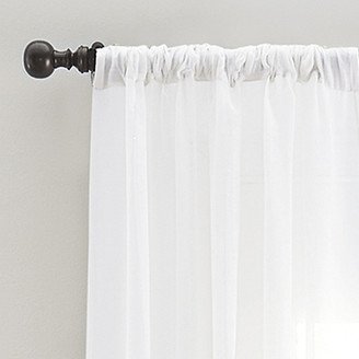 Linen Sheer Drapery Panel White 50W x 84L