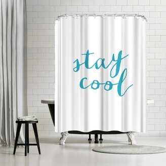 71 x 74 Shower Curtain, Stay Cool by Motivated Type