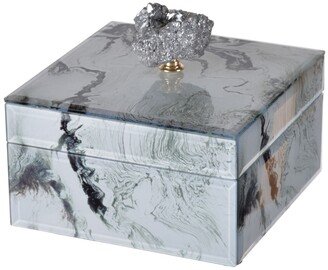 White Marbled Jewelry Case, Small