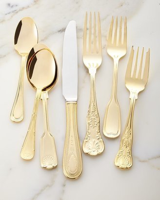 90-Piece Gold-Plated Hotel Flatware Service