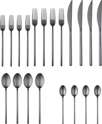 Due Ice Oro Nero Flatware Set, 20 Piece