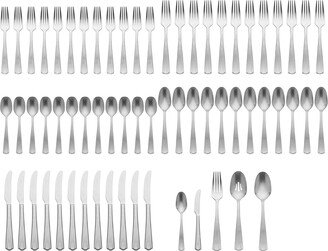 French Perle Scallop 65 Piece Flatware Set