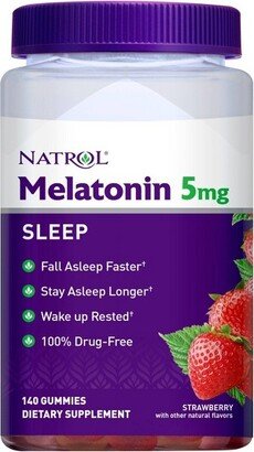 Melatonin 5mg Sleep Aid Gummies - Strawberry - 140ct