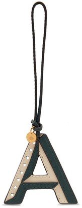 Bi-Colour Leather Keyring- A