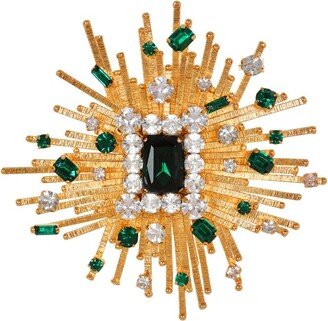 Crystal-Embellished Brooch-AD