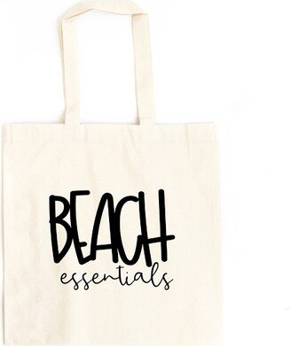 City Creek Prints Beach Essentials Canvas Tote Bag - 15x16 - Natural