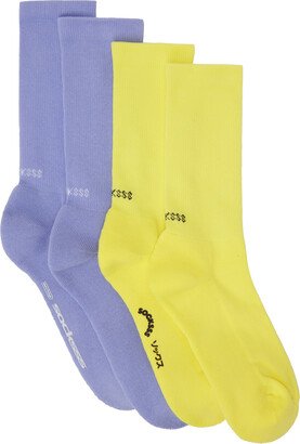 SOCKSSS Two-Pack Yellow & Blue Socks