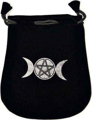 Triple Moon Pentagram Velvet Pouch