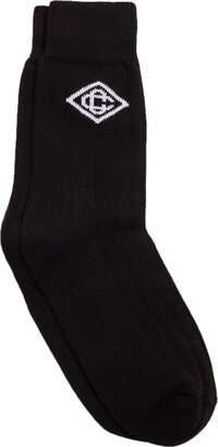 Intarsia-Logo Socks