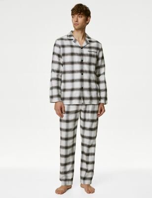 Brushed Cotton Checked Pyjama Set