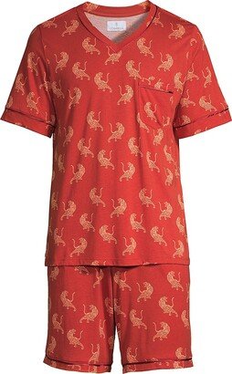 Bella Tiger Cotton-Blend Pajamas