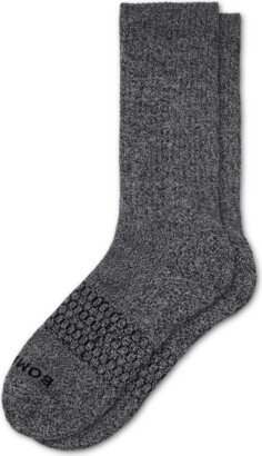 Men's Marl Calf Socks - Marled Charcoal - Large - Cotton