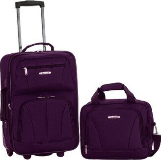 Fashion 2pc Softside Carry On Luggage Set