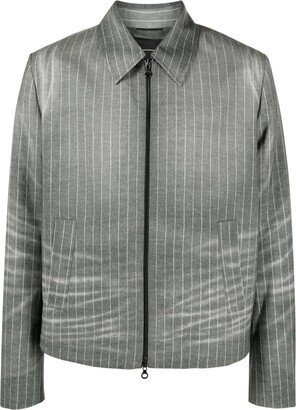 J-Carl faded striped virgin wool jacket