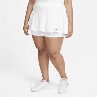 Women's Court Dri-FIT Victory Flouncy Tennis Skirt (Plus Size) in White