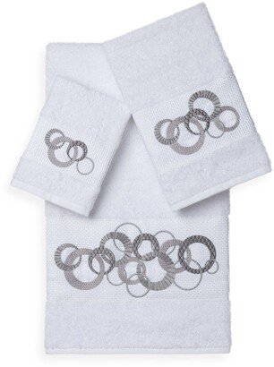 Annabelle 3-Piece Embellished Towel Set - White