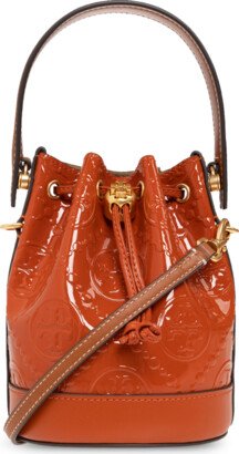 ‘T Monogram Mini’ Bucket Bag - Brown