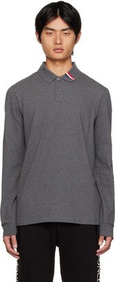 Gray Spread Collar Polo-AA