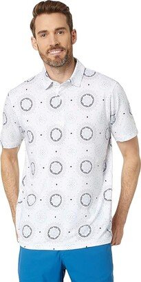 Mattr Rising Polo (Bright White/Tropical Aqua) Men's Clothing