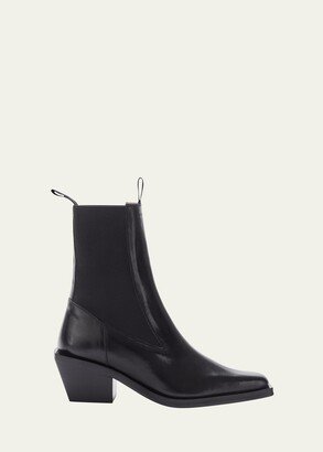 Apollosa Leather Chelsea Booties