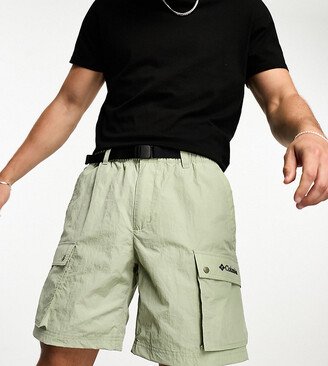 Doverwood crinkle utility shorts in khaki