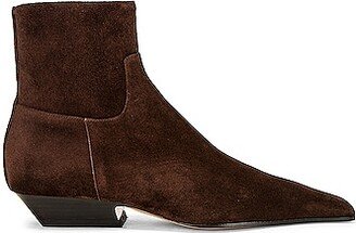 Marfa Classic Flat Ankle Boot in Brown