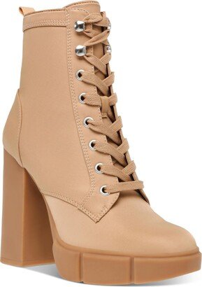 Hani Womens Ankle Booties Combat & Lace-up Boots