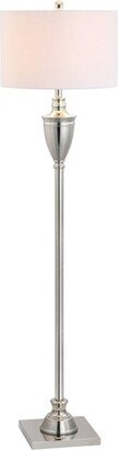 62 Metal Othello Floor Lamp (Includes LED Light Bulb) Silver - JONATHAN Y